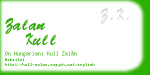 zalan kull business card